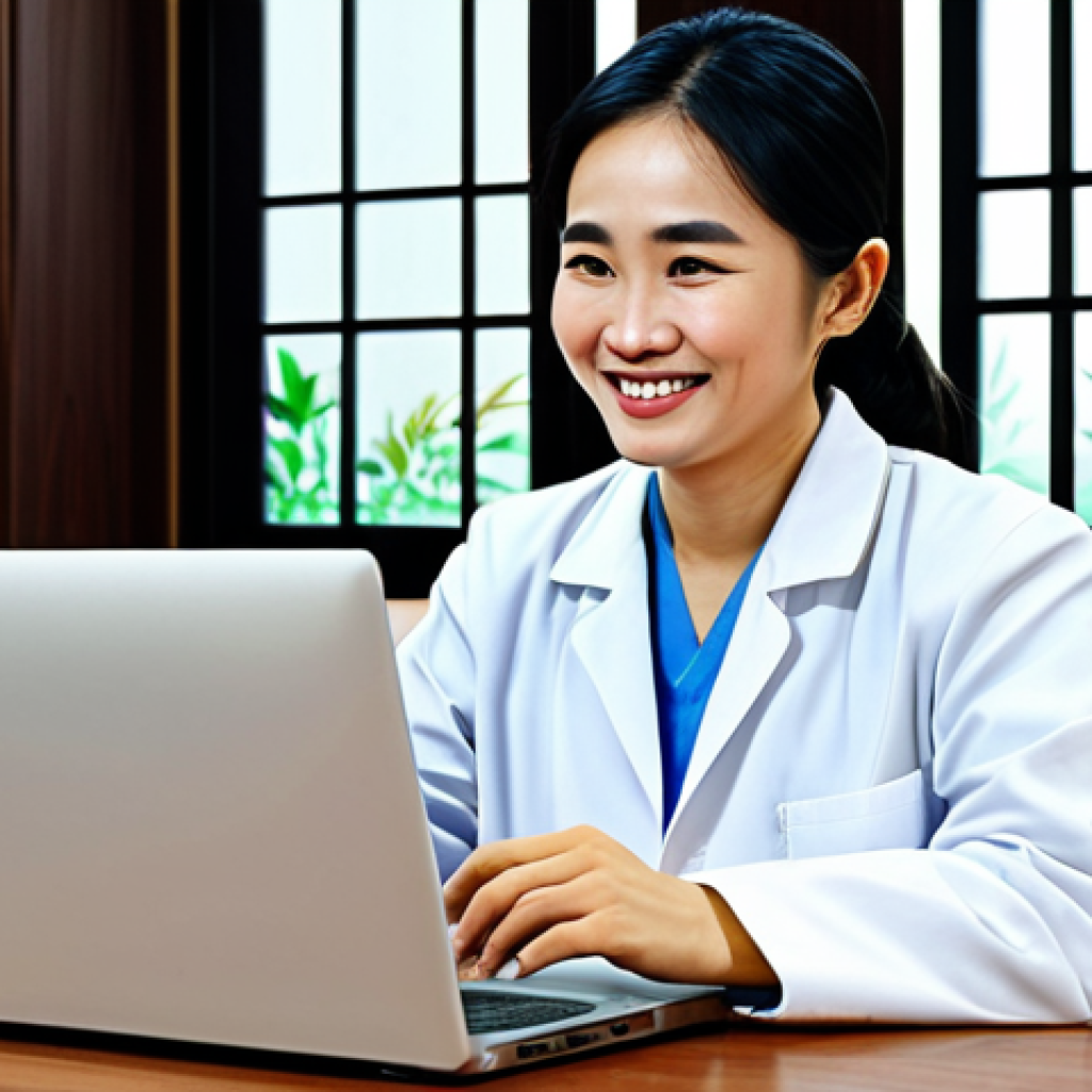 원격 진료 플랫폼의 기능 비교 - Doctor Consultation**

"A Vietnamese doctor in a white coat, fully clothed, smiling and consulting w...
