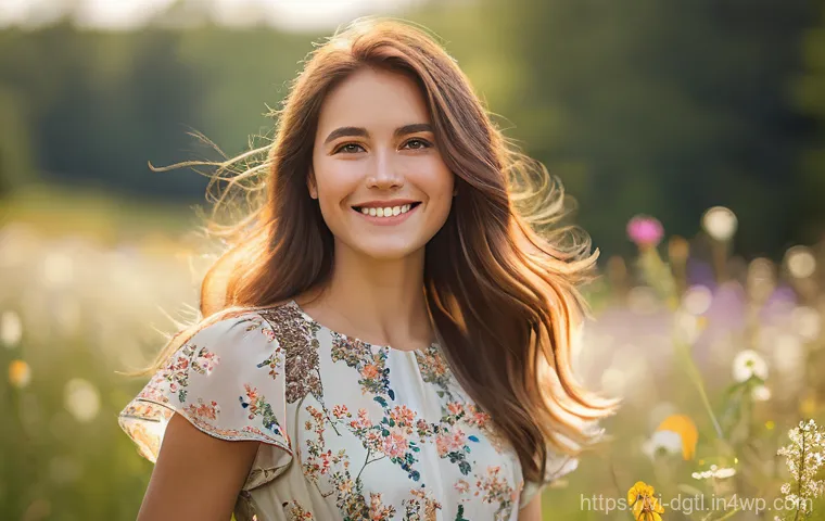 스마트폰 헬스케어 애플리케이션 개발 가이드 - A vibrant, detailed portrait of a young woman in her early twenties, with long, flowing brown hair, ...