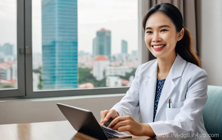 디지털 헬스케어의 원격 진료 효과 분석 - **Image Prompt: Seamless Online Consultation for a Busy Professional**
A wide shot capturing a v...